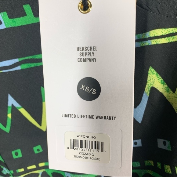 Herschel Hoffman California Fabric Packable lightweight Raincoat Poncho - Picture 7 of 16